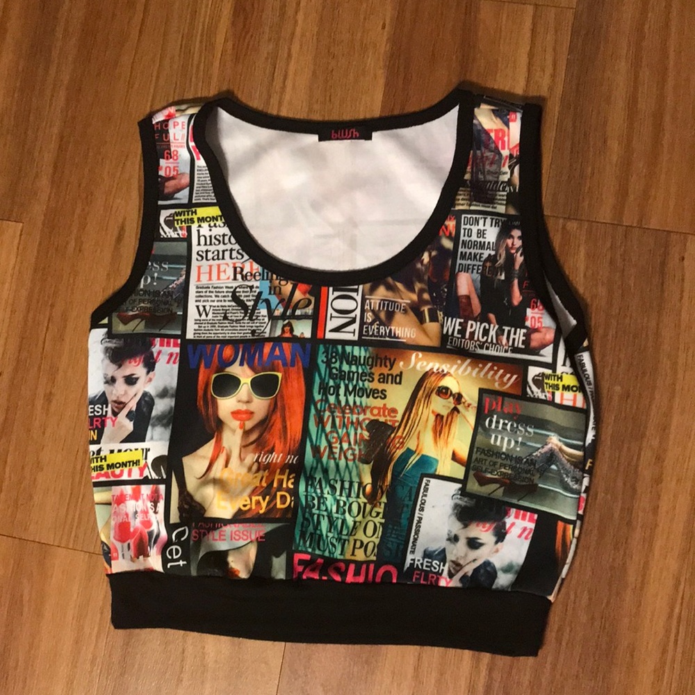 Vintage magazine print crop